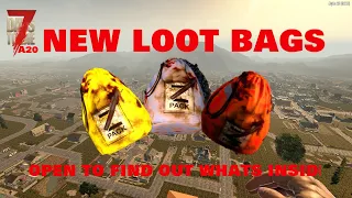 7DTD, Alpha 20, New Loot Bags, Red and Blue ZBags