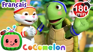 Le lièvre et la tortue | Chansons pour Bébés | CoComelon Le coin des Animaux de JJ - Comptines