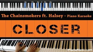 The Chainsmokers feat. Halsey - Closer - Piano Karaoke / Sing Along / Cover with Lyrics