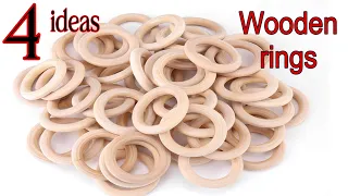 4 Diy Wooden Rings Craft Ideas/ Craft Ideas Out Of Wooden Rings#diycrafts