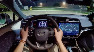 2023 Lexus RZ 450e Premium AWD - POV Night Drive (Binaural Audio)