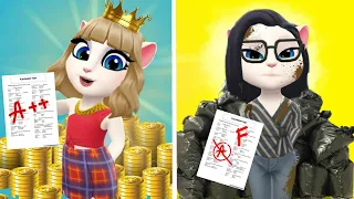 Student RICH vs BROKE Student || My Talking Angela 2