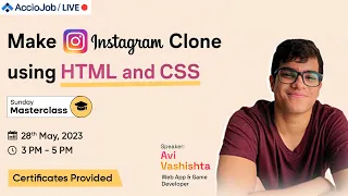 Make Instagram Clone Using HTML & CSS  | HTML CSS workshop | Project building workshop
