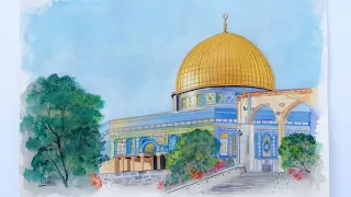 The Dome of the Rock (Masjid Al-Aqsa) Painting | Nawal Art