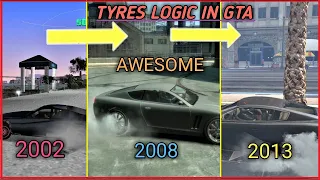 EVOLUTION OF TYRE LOGIC IN GTA GAMES (2001-2003)|GTA LOGIC TYRES EVOLUTION| GTA LOGIC |GTA GAMES