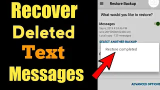 How to Recover deleted text messages || restore deleted messages