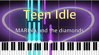 Teen Idle - MARINA and the Diamonds - Piano Tutorial EASY Beginner