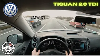 VW Tiguan 2.0 TDI //// TOP SPEED 200 KM/H 4K POV TESTDRIVE ON GERMAN AUTOBAHN [NO SPEED LIMIT]