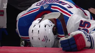 Ryan Lindgren goes down the tunnel after a hit from Sam Reinhart / 28.05.2024