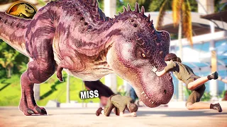 TARBOSAURUS MISSES EATING HUMANS!! VS T-REX, INDOMINUS REX & MORE - Jurassic World Evolution 2