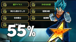 LR TEQ Vegito blue 55% Level 10 Links Showcase | DBZ Dokkan Battle |