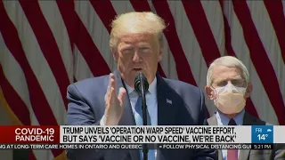 President Trump unveils plan to fast-track COVID-19 vaccine efforts