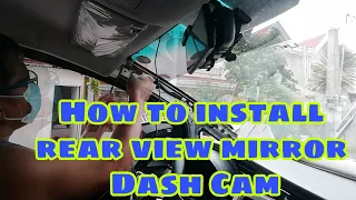 How to install rear view mirror Dash Cam for Innova E 2020?