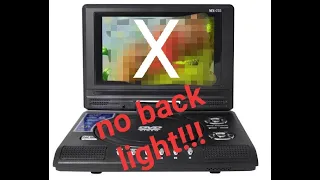 portable dvd no backlight problem fix in minutes!!!
