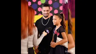 Roman reigns 😎with daughter # Joelle anoa`i #shortvideo #attitudestatus #/like this video