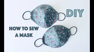 HOW TO SEW A MASK. Make Fabric Face Mask at Home. DYI