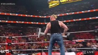 Brock Lesnar attacks Omos during weigh-in - WWE RAW 3/27/2023