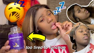 i took a Sleeping PILL 💤@ 2am… then I tried to do my HAIR |Lwigs