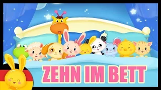 zehn im Bett - Kinder Reime Zusammenstellung - Deutsch Kinderlieder - Titounis