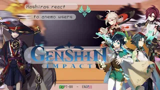 🍁Hashiras react to genshin anemo characters🍁ENG - PT-BR || demon slayer (gacha club)