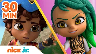 Santiago of the Seas Battles Bonnie Bones ⚔️ | 30 Minute Compilation | Nick Jr.