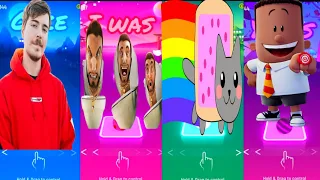 Mr beast 🆚Skibidi_Cat🆚Nyan_Cat_🆚Captain_Underpants💫Whho is best?