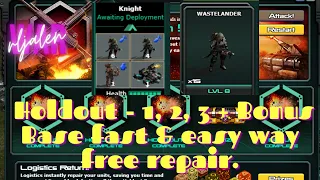 War commander-Holdout - 1, 2, 3 + Bonus Base Fast & Easy Way Free Repair.