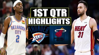 Oklahoma City Thunder VS Miami Heat 1ST QTR Game Highlights | March 08 | 2024 NBA Season