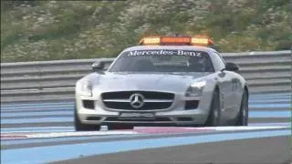 On track with the 2011 Mercedes Benz SLS AMG F1 safety car