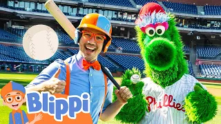 Blippi Visits a Baseball Stadium with the Phillies! Baseball Videos for Kids