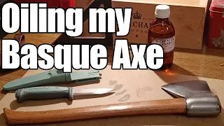 Oiling my Jauregui Urnieta Basque Axe - No talk ASMR