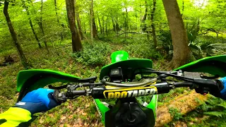 KLX300R Backyard Singletrack - First Ride With Fresh Tires