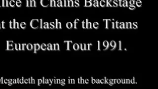 Alice in Chains 1991 with Megadeth,  Mike Starr, Layne Staley, Sean Kinney obssMEdia