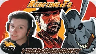 Reacting to videogamedunkey Red Dead Redemption 2 (dunkview)