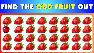 FIND THE ODD ONE OUT FRUIT CHALLENGE | QUIZ JAQ #findtheoddemoji #findtheoddemojiout