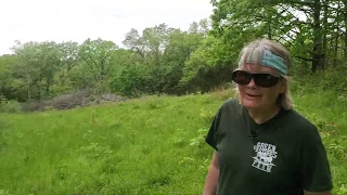 Jan and Greg explore newly built pond, bulls, ground litter and soil life!