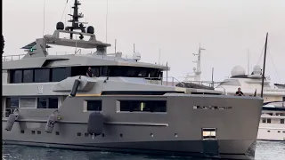 Admiral Yachts 40m. MAVERICK Superyacht docking in Monte Carlo @archiesvlogmc