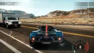 Need For Speed Hot Pursuit 2010 - Pagani Zonda Cinque Roadster messing around