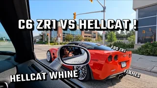 FBO 850HP CORVETTE ZR1 VS FBO HELLCAT ! IS THE CAT HEAVY ? LETS FIND OUT | MEXICO EDTION