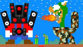 What If Giant Mario Speaker Man vs. Bowser Camo Skibidi Toilet Calamity?