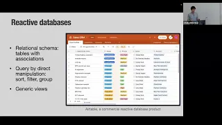 Building Personal Software with Reactive Databases (PhD defense at MIT)