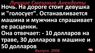 На дороге стоит девушка и голосует. Лучшие смешные анекдоты  Выпуск 2006