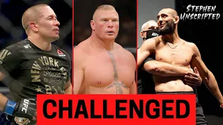 Khamzat Chimaev CHALLENGES Brock Lesnar and Georges St-Pierre