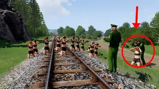 🔴200 Ukrainian girls executed on railroads by Russian generals! rescued by Ukrainian sniper - ARMA 3