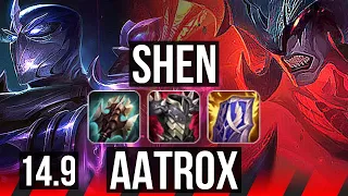 SHEN vs AATROX (TOP) | Rank 9 Shen, 9/3/11 | KR Master | 14.9