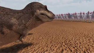 T-REX VS  GIANT CHICKEN - Ultimate Epic Battle Simulator 2