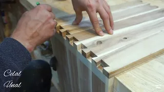 Nightstand from pallets / Making nightstand with dovetail joint 
