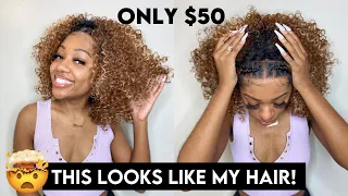 I CAN'T BELIEVE THIS IS SYNTHETIC! | $50 HD Lace Wig | Outre Halo Stitch Braid 14"