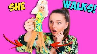 This doll can walk and leave stamps 😱 Barbie Movin' Groovin' 1997 doll review