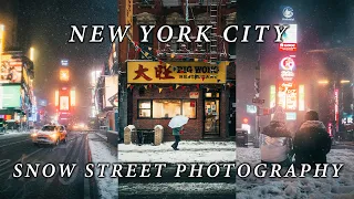 NYC Snow Street Photography POV | First Snowfall in 2022 (Canon EOS R)